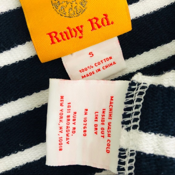 COPY - RUBY Rd. Striped embellished Cardigan sweater - Picture 8 of 8